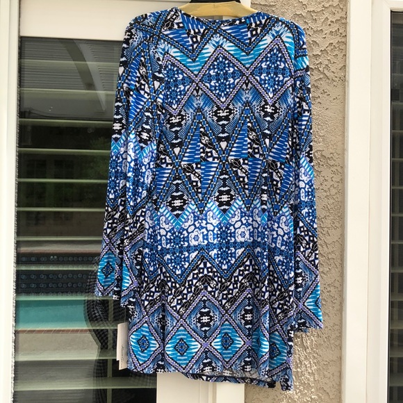 Kenneth Cole Blue Long Sleeve Top SzLG NWTS - Picture 6 of 10